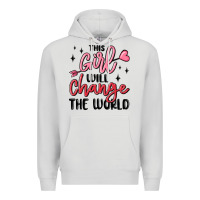 Dove Grey this girl will change the world Premium Hoodie - MaliasSmallBusiness