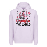 Lilac this girl will change the world Premium Hoodie - MaliasSmallBusiness