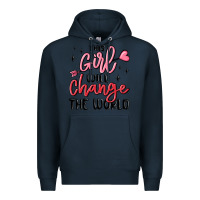 Navy this girl will change the world Premium Hoodie - MaliasSmallBusiness