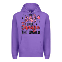 Purple this girl will change the world Premium Hoodie - MaliasSmallBusiness