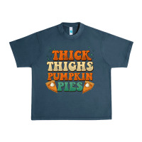 Midnight Navy thick thighs pumpkin pies Urban Heavy Tee - BarkalooDesign