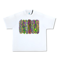 White Mardi gras brush stroke Urban Heavy Tee - RanaPortraitStore