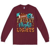 Burgundy friday night lights american football Long Sleeve Tee - Zillion Design Studio