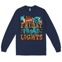 Navy friday night lights american football Long Sleeve Tee - Zillion Design Studio