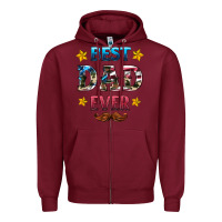 Burgundy best dad ever Zipper Hoodie - HRA Design Shop