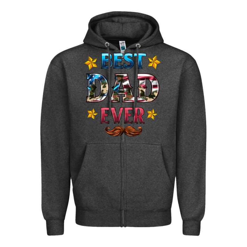 Best Dad Ever Zipper Hoodie by HRA Design Shop | Teevron