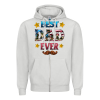 Dove Grey best dad ever Zipper Hoodie - HRA Design Shop