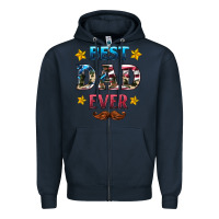 Navy best dad ever Zipper Hoodie - HRA Design Shop