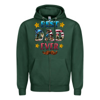 Sports Green best dad ever Zipper Hoodie - HRA Design Shop