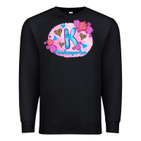 Black back to school flowers kindergarten 3200x2400 Premium Sweatshirt - AdoDesignShop