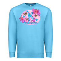Ocean Blue back to school flowers kindergarten 3200x2400 Premium Sweatshirt - AdoDesignShop