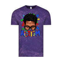 Cloud Purple autism afro man Vintage Tee - texasbilliewilder