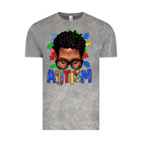 Cloud Rock autism afro man Vintage Tee - texasbilliewilder
