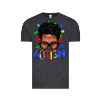 Vintage Black autism afro man Vintage Tee - texasbilliewilder