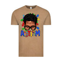 Vintage Coffee autism afro man Vintage Tee - texasbilliewilder