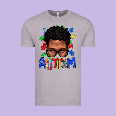 Autism Afro Man Vintage Tee Designed By Texasbilliewilder