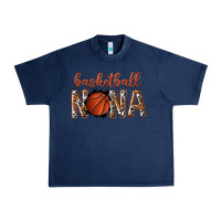 Navy basketball nana with leopard Urban Heavy Tee - texasbilliewilder