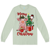 Matcha merry christmas pig Long Sleeve Tee - RanaPortraitStore