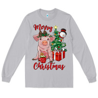 Moon Dust merry christmas pig Long Sleeve Tee - RanaPortraitStore