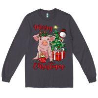 Smoke merry christmas pig Long Sleeve Tee - RanaPortraitStore