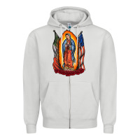 Dove Grey our lady Zipper Hoodie - RacoonDesign