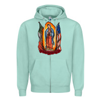 Seafoam our lady Zipper Hoodie - RacoonDesign