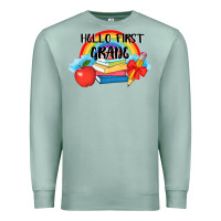 Seafoam back to school hello first grade 3200x2400 Premium Sweatshirt - AdoDesignShop