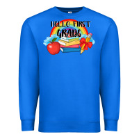 True Royal back to school hello first grade 3200x2400 Premium Sweatshirt - AdoDesignShop