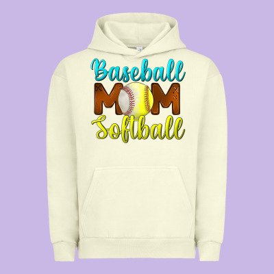 Baseball Mom Softball Urban Hoodie Designed By Bundleandbundleshop
