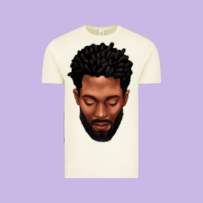 Bearded Black Man Portrait Vintage Tee Designed By Texasbilliewilder