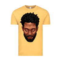 Vintage Mustard bearded black man portrait Vintage Tee - texasbilliewilder