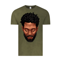 Vintage Olive bearded black man portrait Vintage Tee - texasbilliewilder