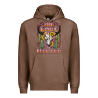 Chestnut she kinda buck wild with bull skull Premium Hoodie - NancyCooperArtShop