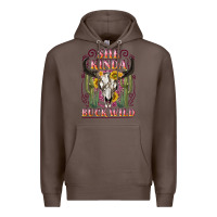 Coffee she kinda buck wild with bull skull Premium Hoodie - NancyCooperArtShop