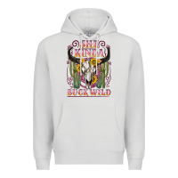 Dove Grey she kinda buck wild with bull skull Premium Hoodie - NancyCooperArtShop