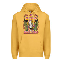 Mustard she kinda buck wild with bull skull Premium Hoodie - NancyCooperArtShop