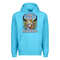 Ocean Blue she kinda buck wild with bull skull Premium Hoodie - NancyCooperArtShop