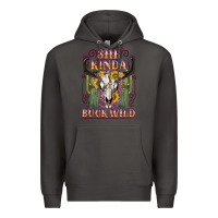 Smoke she kinda buck wild with bull skull Premium Hoodie - NancyCooperArtShop