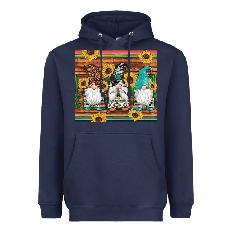 Western Gnomes Cactus Sunflowers Serape Wooden Leopard Gemstone Heavyweight Hoodie by Artiststas | Teevron