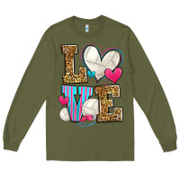 Army Green love volleyball Long Sleeve Tee - Zillion Design Studio