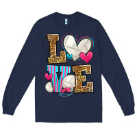 Navy love volleyball Long Sleeve Tee - Zillion Design Studio