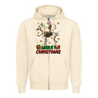 Sandshell merry christmas deer skeleton Zipper Hoodie - FaDigitalArtStudio