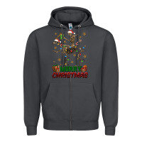Smoke merry christmas deer skeleton Zipper Hoodie - FaDigitalArtStudio