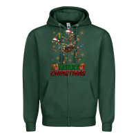 Sports Green merry christmas deer skeleton Zipper Hoodie - FaDigitalArtStudio