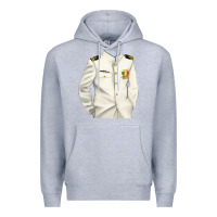 Heather Grey us navy Premium Hoodie - RanaPortraitStore