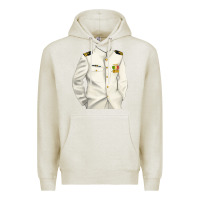 Oatmeal Heather us navy Premium Hoodie - RanaPortraitStore