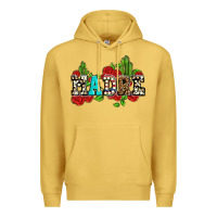 Antique Gold madre with roses and cactus Premium Hoodie - AdoDesignShop