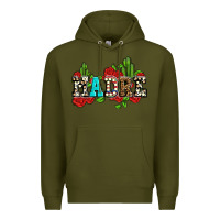 Army Green madre with roses and cactus Premium Hoodie - AdoDesignShop