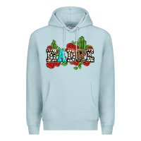 Blue Mist madre with roses and cactus Premium Hoodie - AdoDesignShop