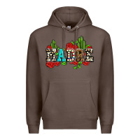 Coffee madre with roses and cactus Premium Hoodie - AdoDesignShop